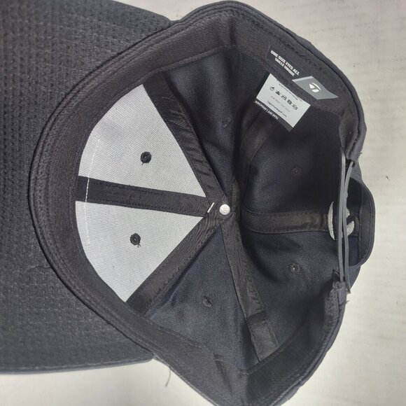 Taylormade Performance Black Adjustable Snapback Golf Baseball Hat One Size - Picture 3 of 4